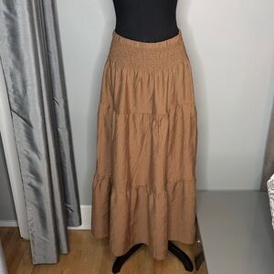 Elegant Brown Maxi Skirt